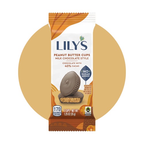 pack of lilys milk chocolate style peanut butter cups