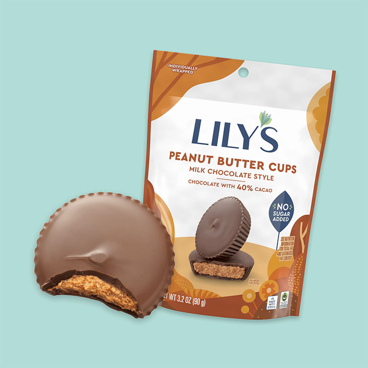 bag of lilys milk chocolate style peanut butter cups