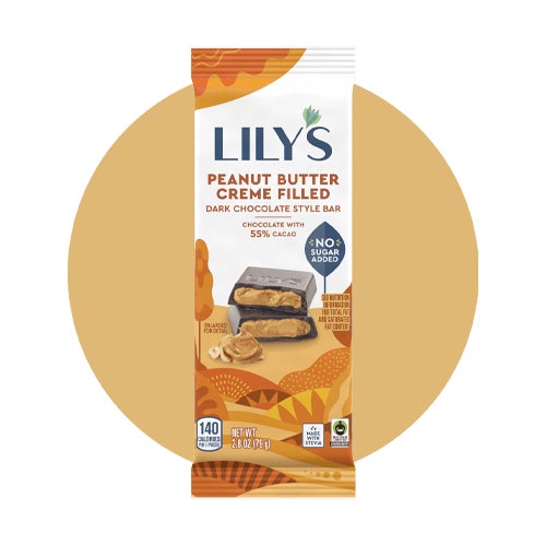 lilys peanut butter filled dark chocolate style bar