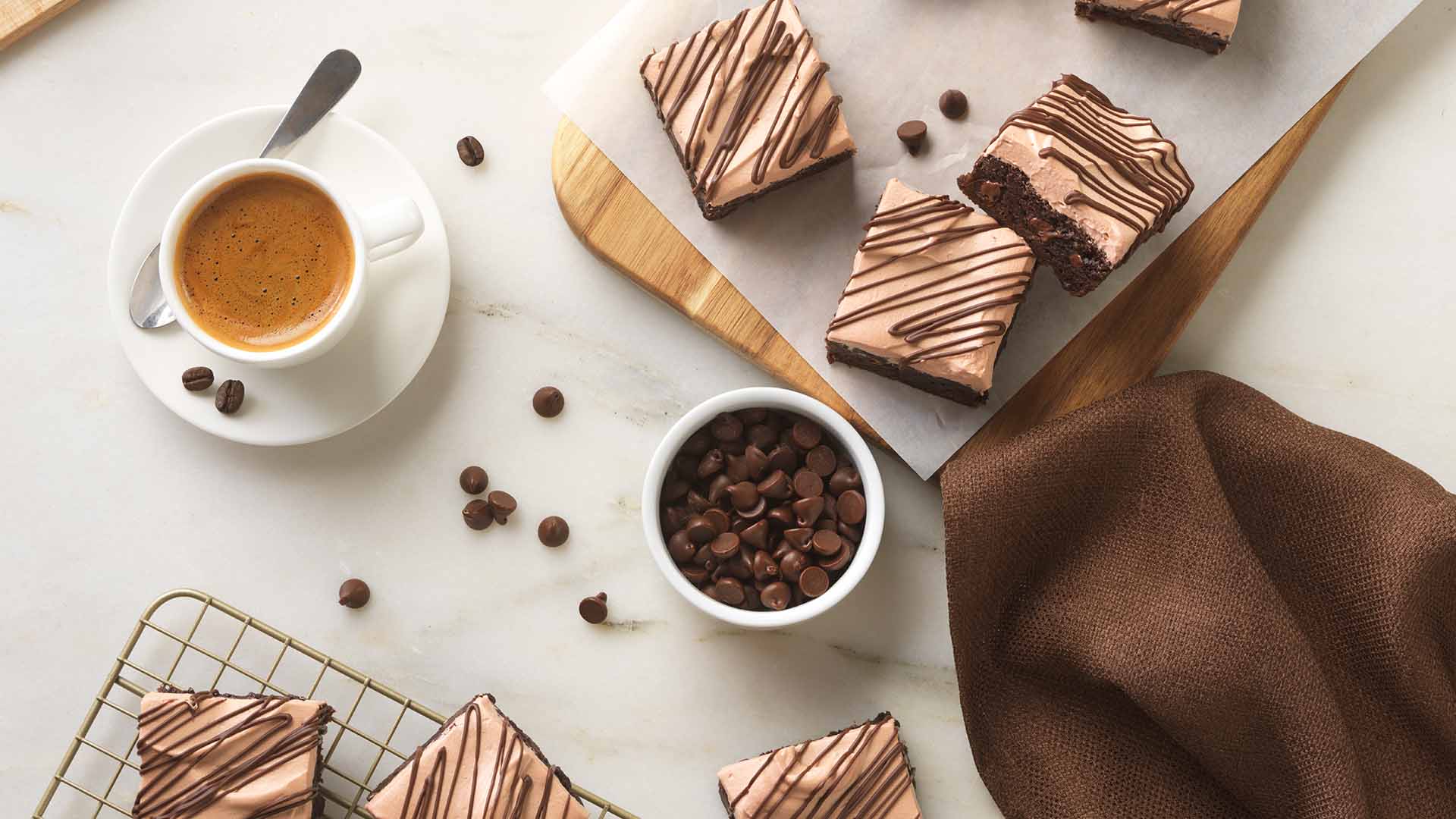 lilys espresso chocolate chip brownies