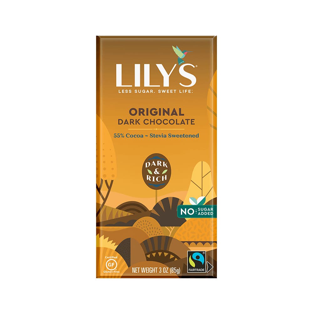 LILY'S Original Dark Chocolate Bar, 3 oz - Front of Package