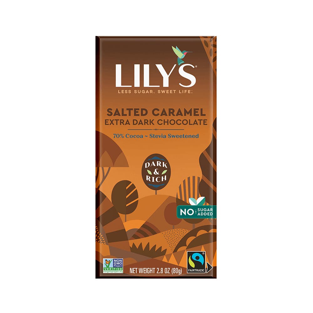 Lilys Salted Caramel Extra Dark Chocolate Style Bar 28 Oz
